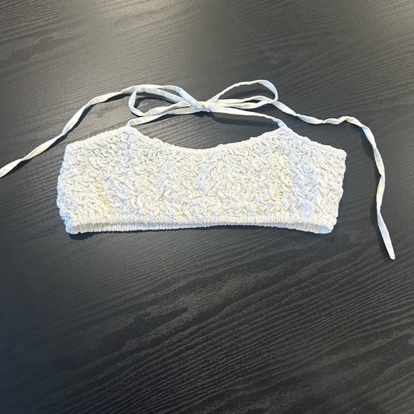 popcorn hanky hem mini skirt and top in white - a set brand new no tags - Picture 3 of 5